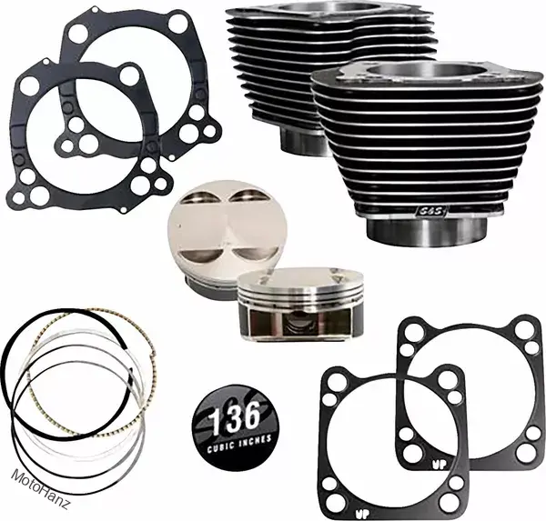 Big Bore kit S&S 136" na motor Harley Davidson M8